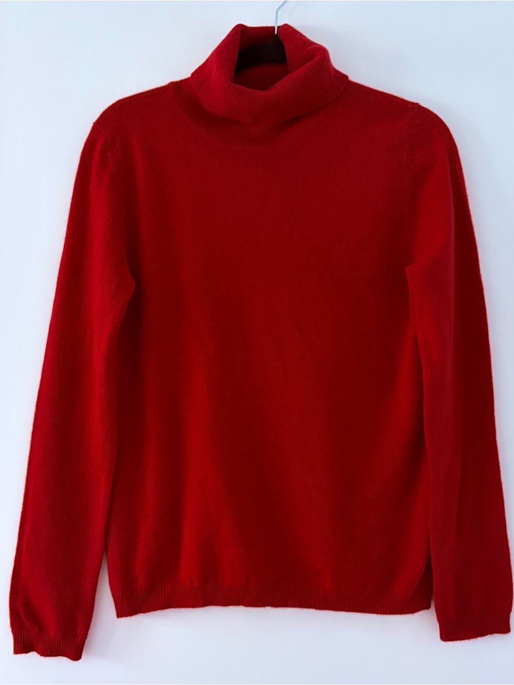 Forte Cashmere Red Turtleneck Cashmere Sweater size L preppy